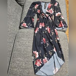 M Black floral dress